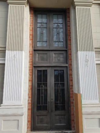 Iron Doors with Sidelights Transoms