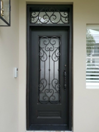 Iron Doors with Sidelights Transoms
